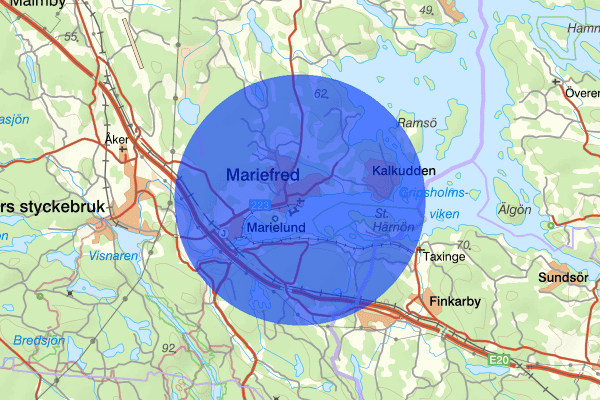 Mariefred 26 januari 08.00, Sammanfattning natt, Södermanlands län