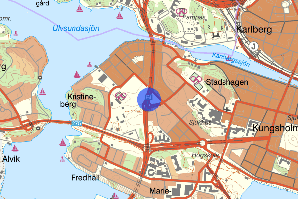 Essingeleden 30 januari 10.42, Trafikolycka, Stockholm