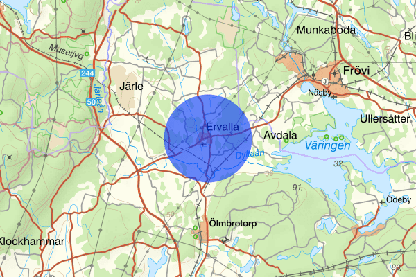 Ervalla 02 februari 17.22, Trafikolycka, personskada, Örebro