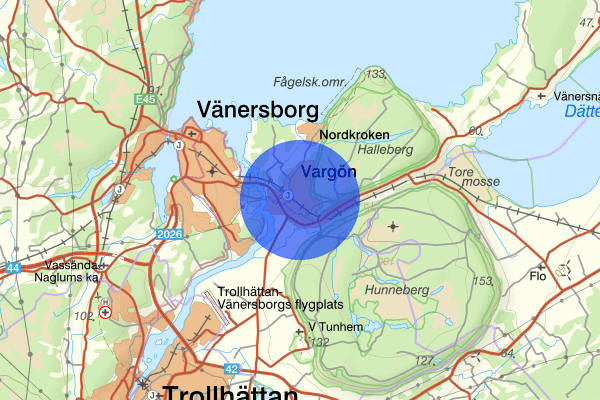 Vargön 02 februari 20.43, Räddningsinsats, Vänersborg