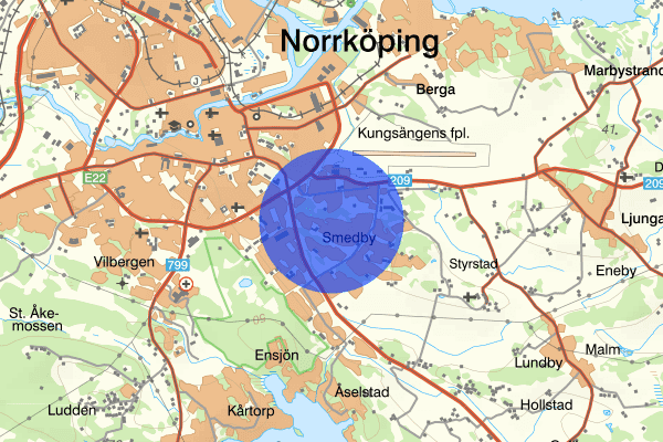 Smedby 07 februari 22.09, Farligt föremål, misstänkt, Norrköping