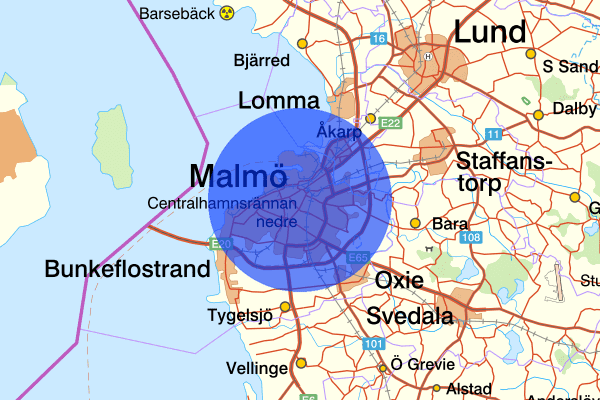Malmö 17 februari 01.16, Trafikolycka, Malmö