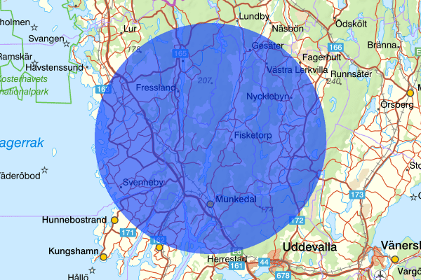 22 april 14.24, Farligt föremål, misstänkt, Munkedal