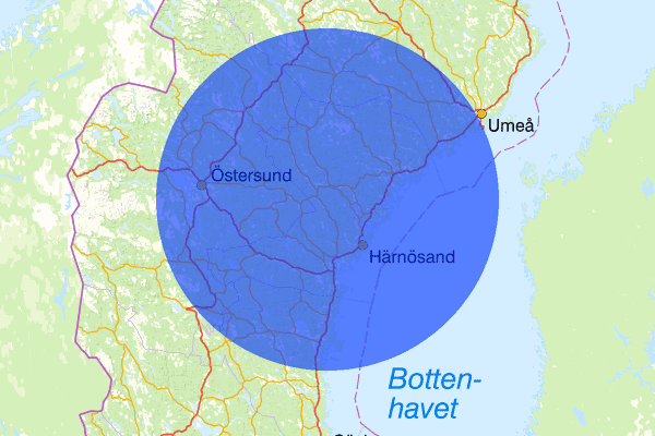 Västernorrlands län 14 maj 07.48, Sammanfattning natt, Västernorrlands län