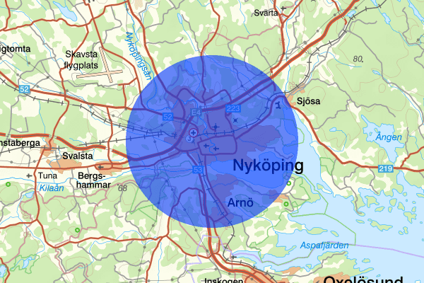 Nyköping 17 maj 16.56, Trafikolycka, personskada, Nyköping