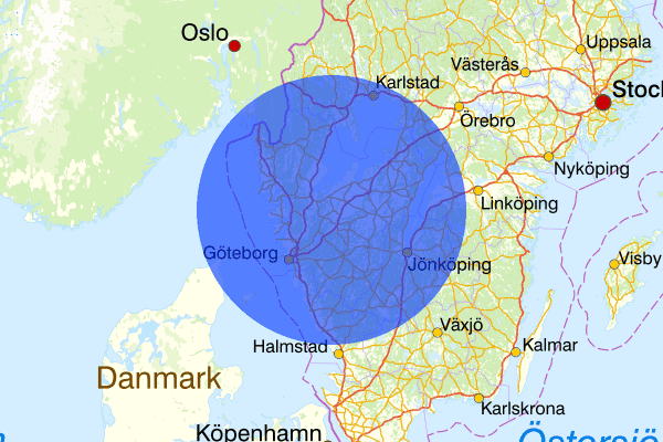 Västra Götalands län 18 maj 07.00, Sammanfattning kväll och natt, Västra Götalands län