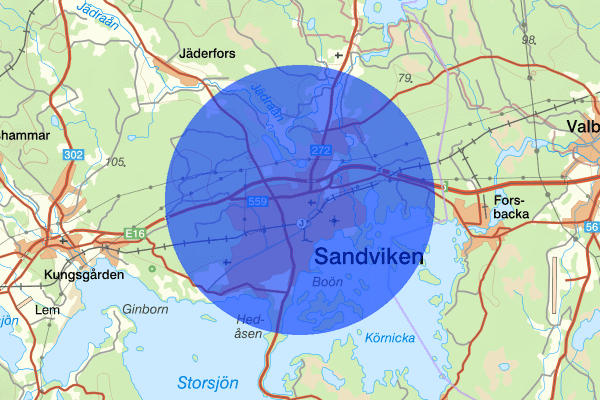 Sandviken 18 maj 22.07, Olaga hot, Sandviken