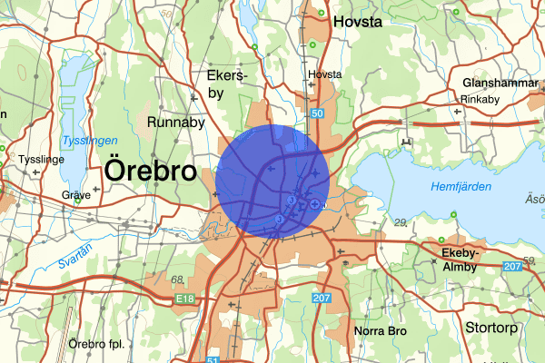 Hjärsta 16 juni 14.18, Trafikolycka, Örebro