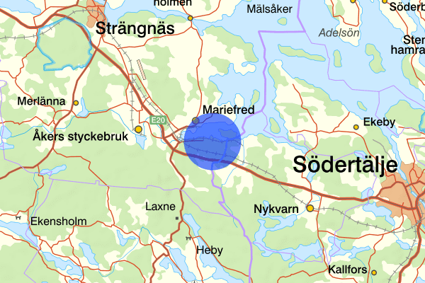 Östra Södermanlands Järnväg 17 juni 07.48, Sammanfattning natt, Södermanlands län