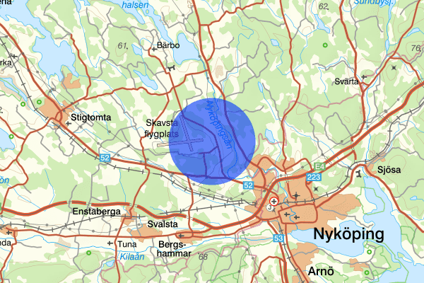 Skavsta 24 juni 13.20, Trafikolycka, Nyköping