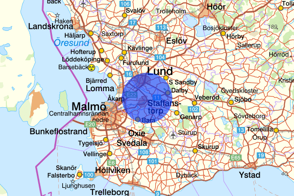 01 september 22.57, Misshandel, grov, Staffanstorp