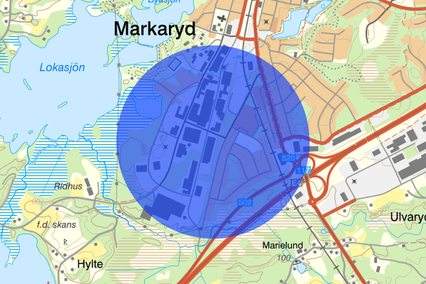Järnvägsgatan 26 november 22.52, Rattfylleri, Markaryd