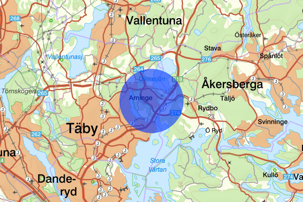 Arninge 03 december 13.50, Trafikolycka, Täby