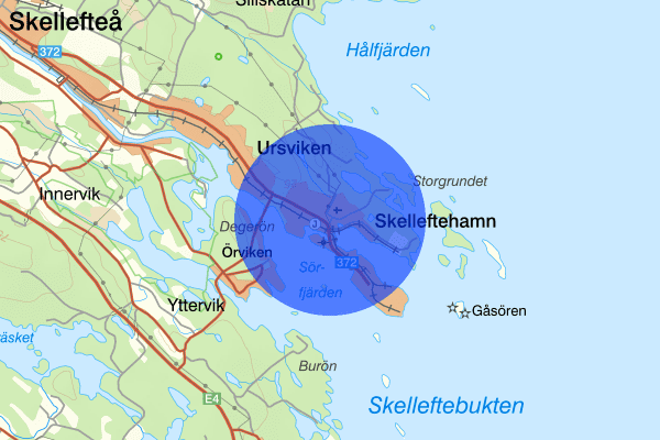 Skelleftehamn 06 december 09.25, Arbetsplatsolycka, Skellefteå