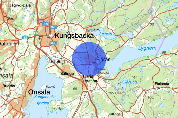Fjärås kyrkby 11 december 06.48, Trafikolycka, personskada, Kungsbacka