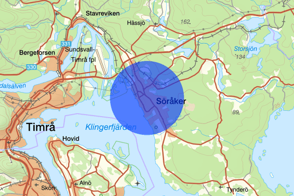 Söråker 11 december 17.04, Trafikolycka, Timrå