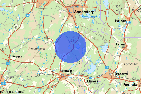 Anderstorpsvägen 11 december 20.49, Trafikolycka, Gislaved