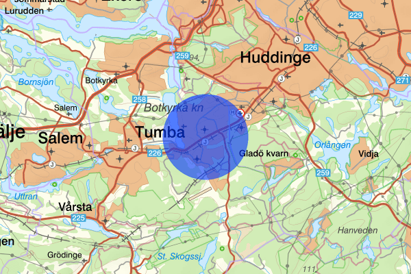 Tullinge 13 december 01.03, Misshandel, Botkyrka