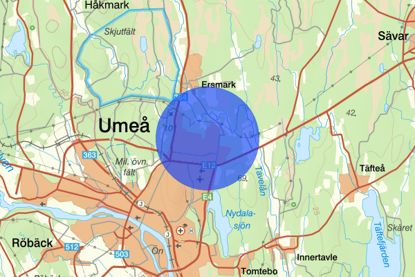 Ersboda 13 december 14.48, Brand, Umeå