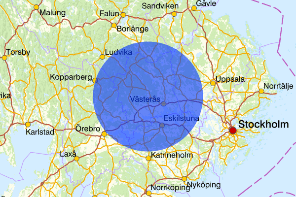 Västmanlands län 15 december 04.50, Sammanfattning natt, Västmanlands län