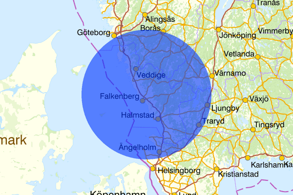 Hallands län 16 december 09.00, Sammanfattning natt, Hallands län
