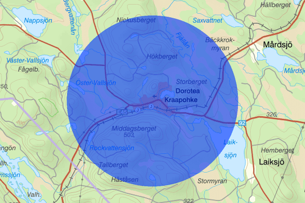 Dorotea 21 december 11.43, Brand, Dorotea