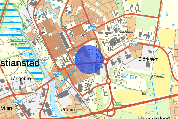 Sjöcronas gata 21 december 16.33, Rån, Kristianstad