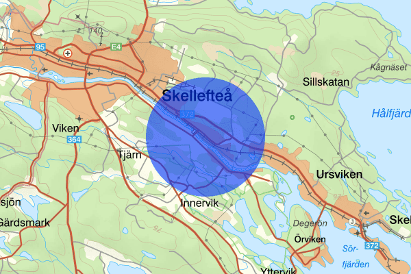 Bergsbyn 23 december 07.51, Skadegörelse, Skellefteå