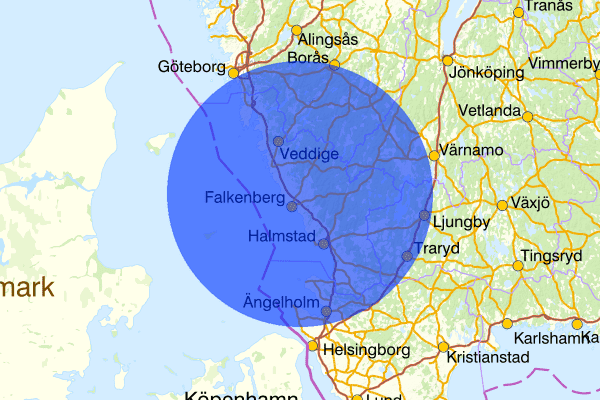 Hallands län 30 december 07.00, Sammanfattning kväll och natt, Hallands län