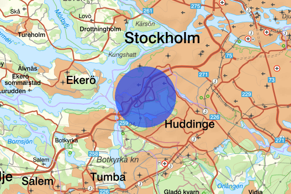 Kungens kurva 31 december 14.17, Brand, Huddinge