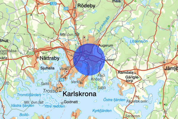 Lyckeby 03 januari 04.37, Brand, Karlskrona
