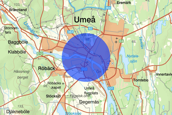 Centrala stan 03 januari 08.53, Rattfylleri, Umeå