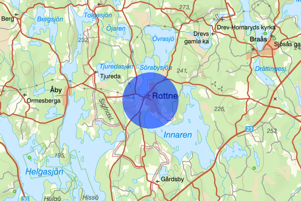 Rottne 03 januari 21.37, Trafikolycka, vilt, Växjö