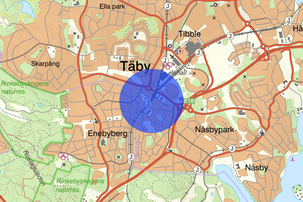 Roslags Näsby 04 januari 12.25, Brand automatlarm, Täby