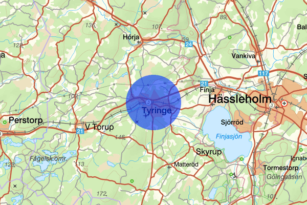 Tyringe 06 januari 23.13, Skadegörelse, Hässleholm