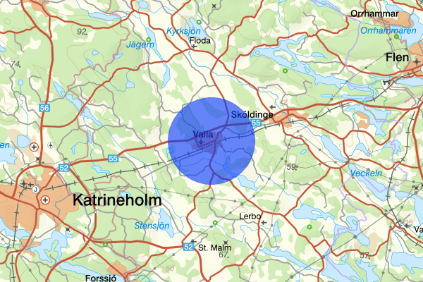 Valla 08 januari 15.17, Trafikolycka, Katrineholm