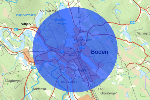 Boden 09 januari 14.33, Trafikolycka, singel, Boden