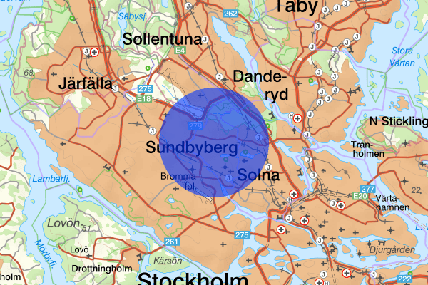 09 januari 17.51, Farligt föremål, misstänkt, Sundbyberg