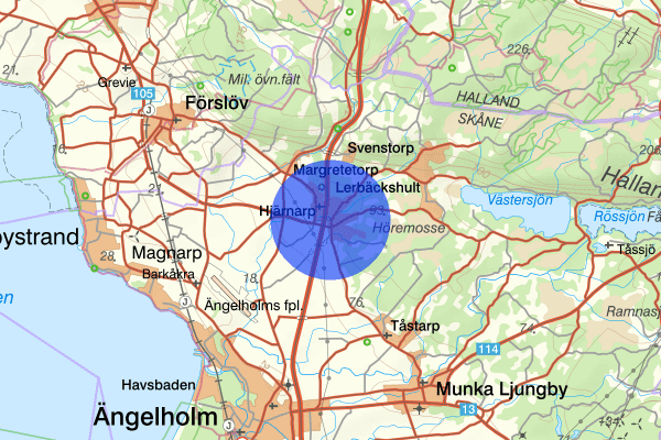Hjärnarp 10 januari 00.55, Brand, Ängelholm