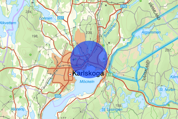Rosendal 10 januari 15.19, Trafikolycka, Karlskoga