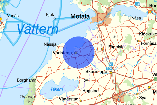 Vadstena 10 januari 18.18, Trafikolycka, Vadstena