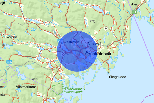 Örnsköldsvik 13 januari 07.22, Sammanfattning natt, Västernorrlands län
