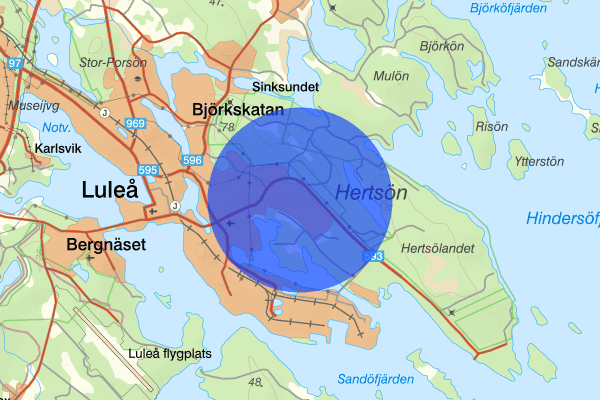 Hertsön 13 januari 11.19, Trafikolycka, Luleå