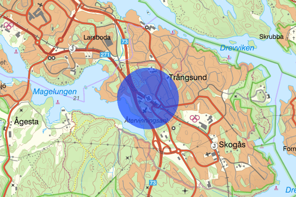 Trångsund 13 januari 14.11, Brand, Huddinge