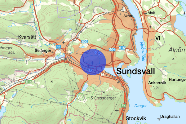 Norrmalm 13 januari 21.02, Trafikolycka, Sundsvall