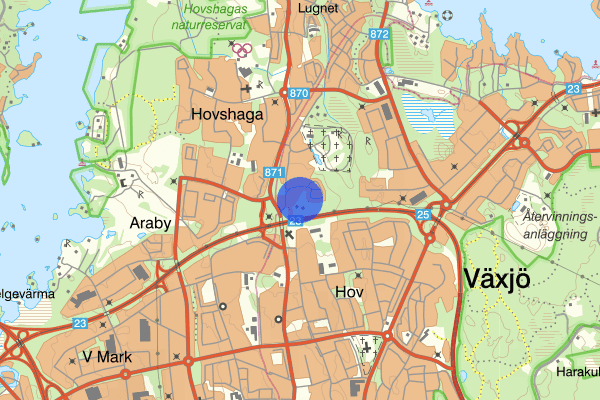 Vingavägen 15 januari 22.39, Rattfylleri, Växjö