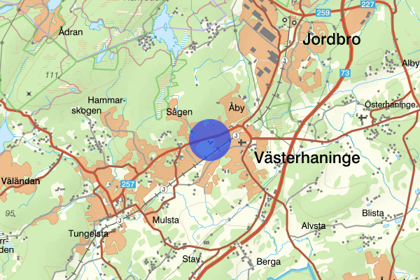 Tungelstavägen 16 januari 00.11, Rattfylleri, Haninge
