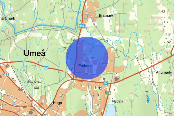 Västra Ersboda 16 januari 18.15, Brand, Umeå