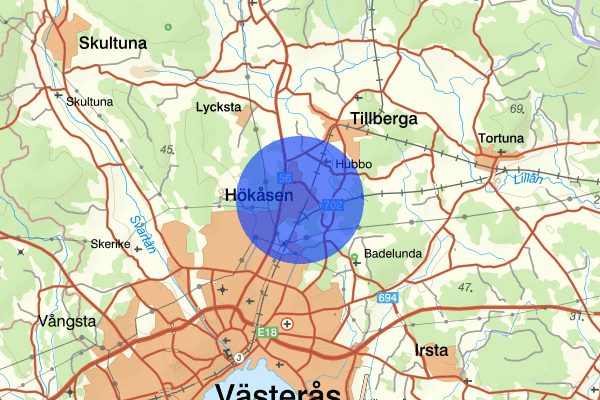Hökåsen 18 januari 00.22, Explosion, Västerås