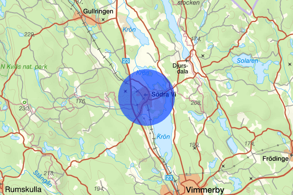 Södra Vi 19 januari 18.31, Brand, Vimmerby
